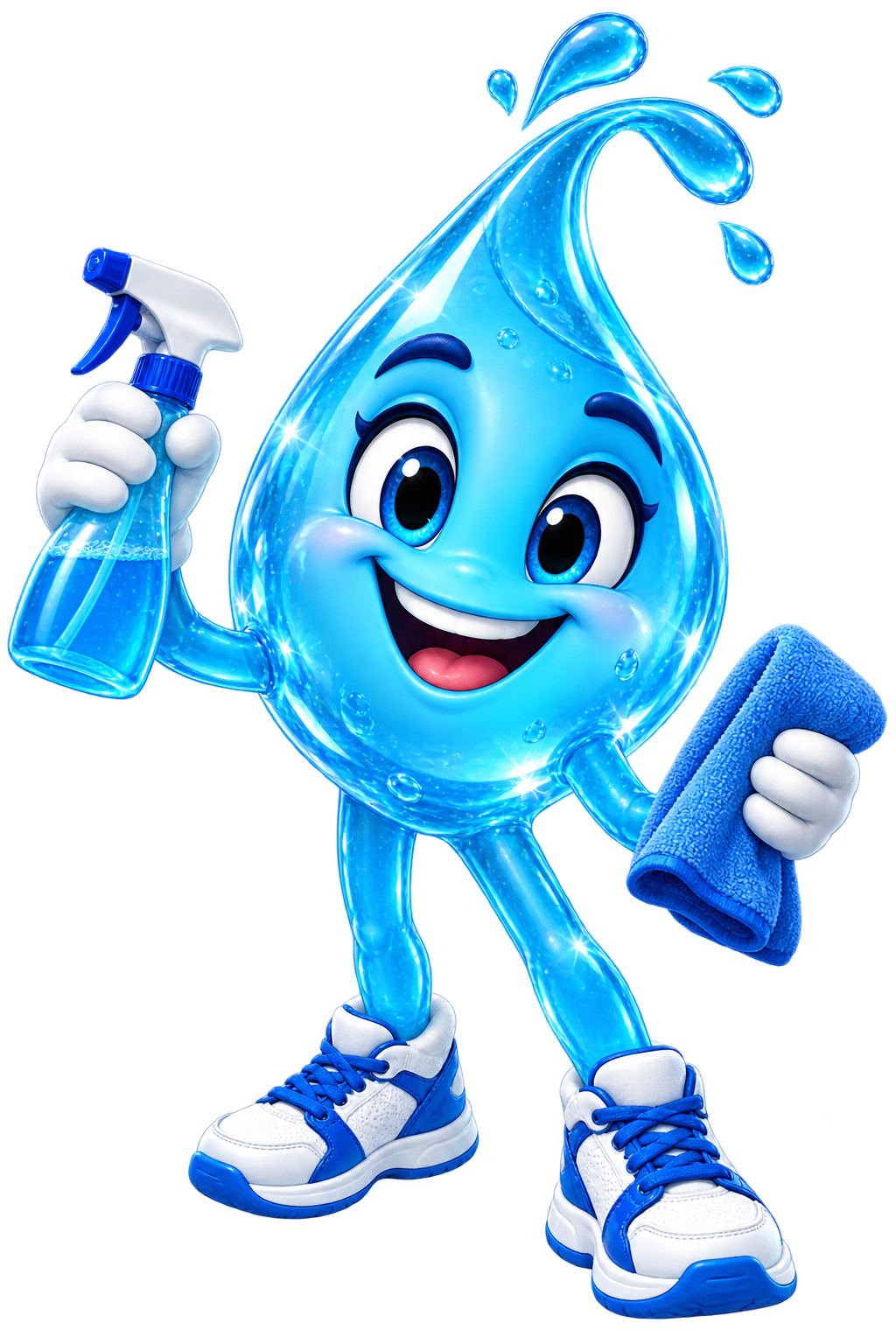 Glow, the friendly Home Cleaning and Washing mascot