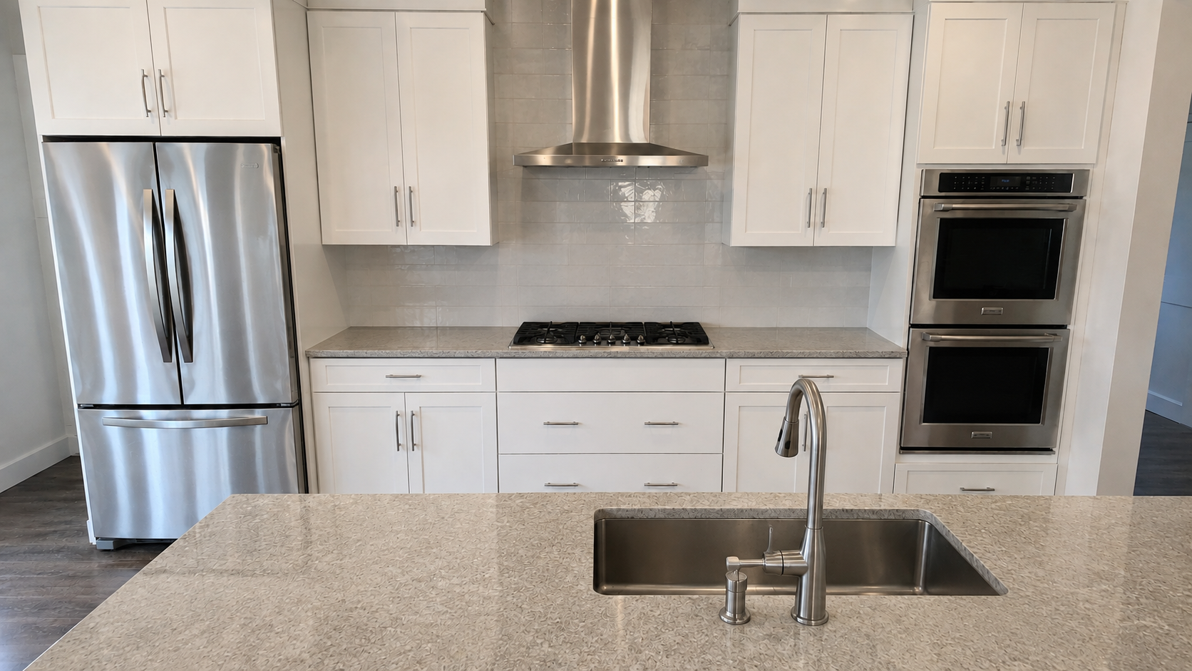 The same kitchen after professional cleaning
